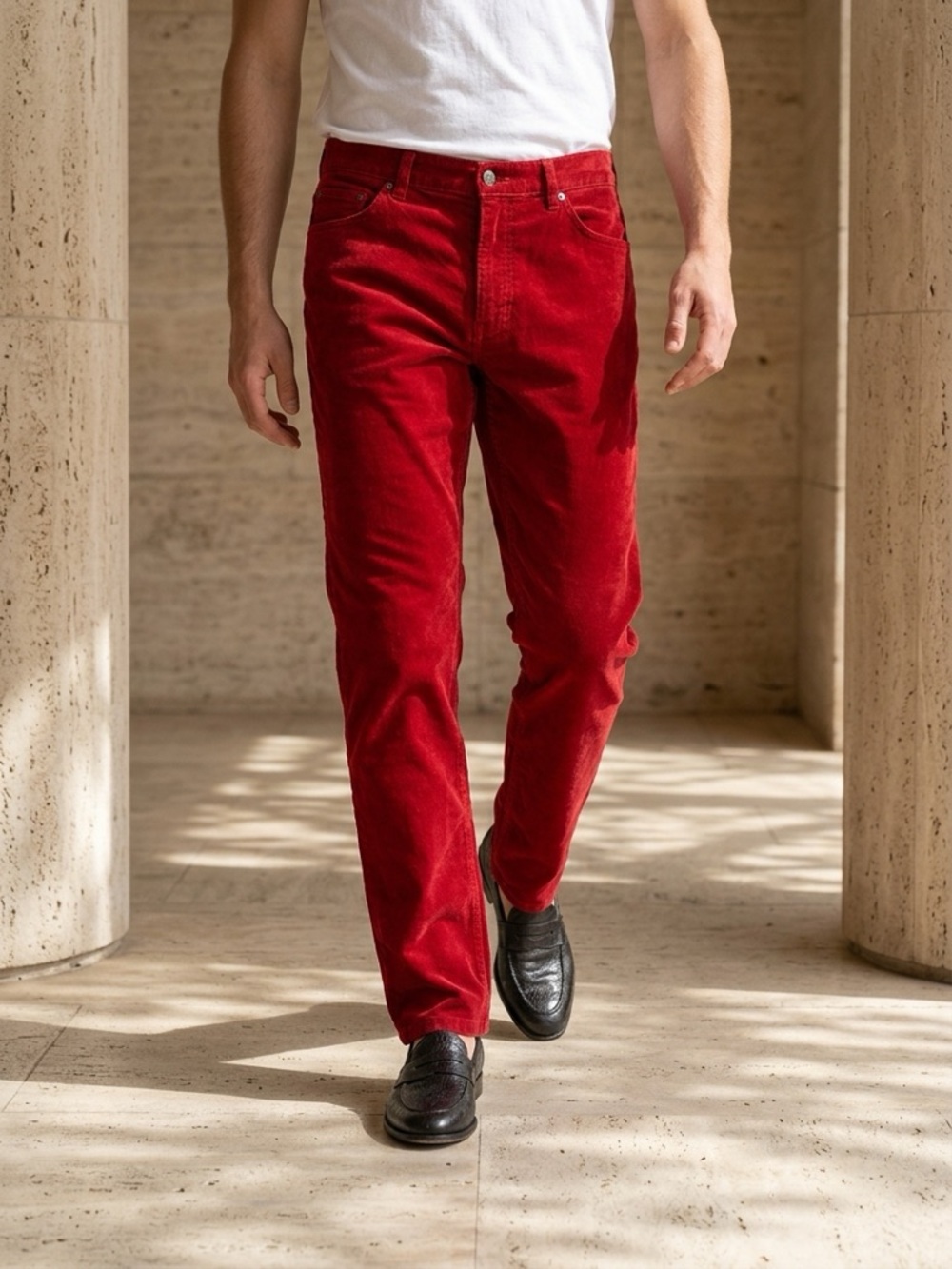 Vtg Lauren Jeans Ralph Lauren Dress Pants Boys‎ Sz 6 Red Velvet/Velour Christmas